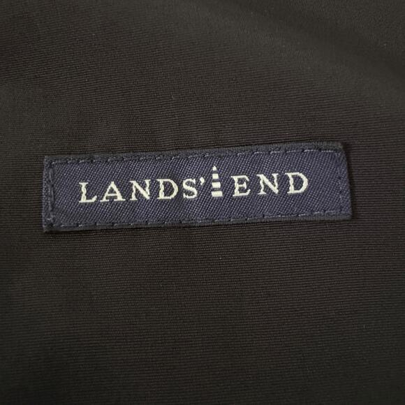 Lands’ End Men’s Black Bomber Jacket L Fleece Lined Windbreaker Gorpcore Outdoor - Picture 7 of 8